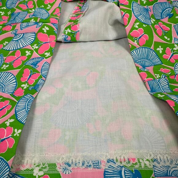Vintage Lilly Pulitzer Skirt 16 Butterfly Fans Dorothy Bullitt 80s USA Rare New - Picture 6 of 11